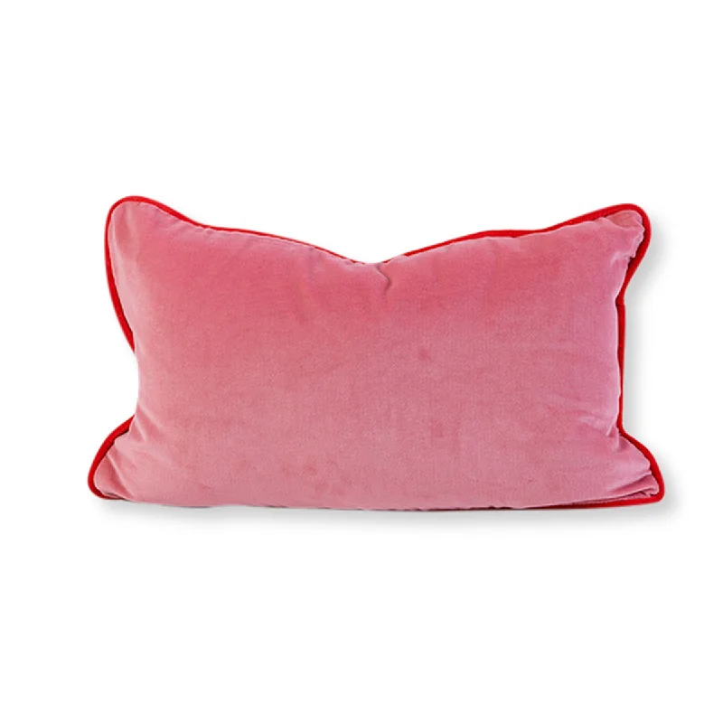 Hypoallergenic Pillows for Allergy SufferersPregnancy Pillows for Expectant MothersCharliss Velvet Lumbar Pillow - Light Pink + Cherry - Case Only Hypoallergenic Pillows for Allergy SufferersPregnancy Pillows for Expectant MothersCharliss Velvet Lumbar Pillow - Light Pink + Cherry - Case Only