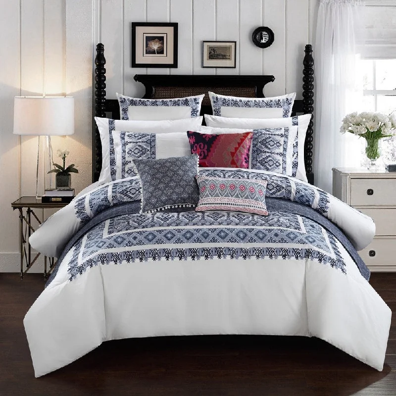 Bamboo - fiber - filled comforters with antibacterial and breathable qualitiesLUX-BED Cotton Hand Embroidered 3-Piece Pearce Garden Comforter Set Bamboo - fiber - filled comforters with antibacterial and breathable qualitiesLUX-BED Cotton Hand Embroidered 3-Piece Pearce Garden Comforter Set