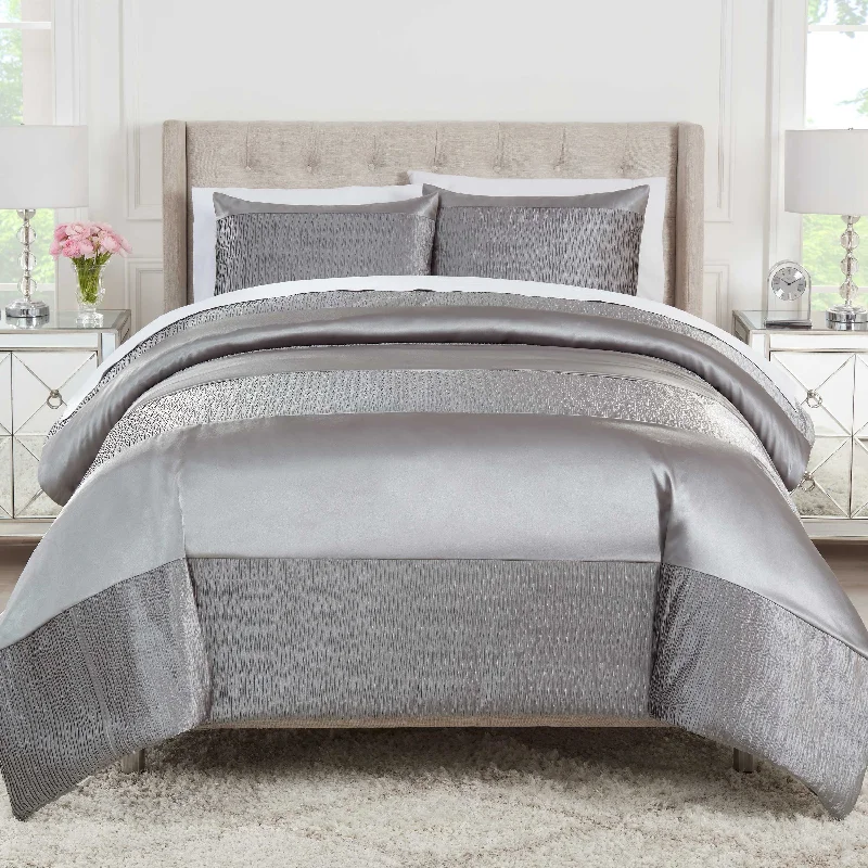 Silk - filled comforters for a luxurious and smooth touchMartex Desiree Silver Comforter Set Silk - filled comforters for a luxurious and smooth touchMartex Desiree Silver Comforter Set
