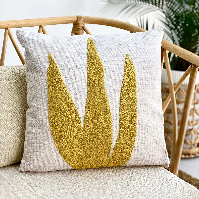 Silk Pillows for Smooth Skin and HairDecorative Pillows for Living Room MakeoverEmbroidered Mustard Leaves Pillow Silk Pillows for Smooth Skin and HairDecorative Pillows for Living Room MakeoverEmbroidered Mustard Leaves Pillow