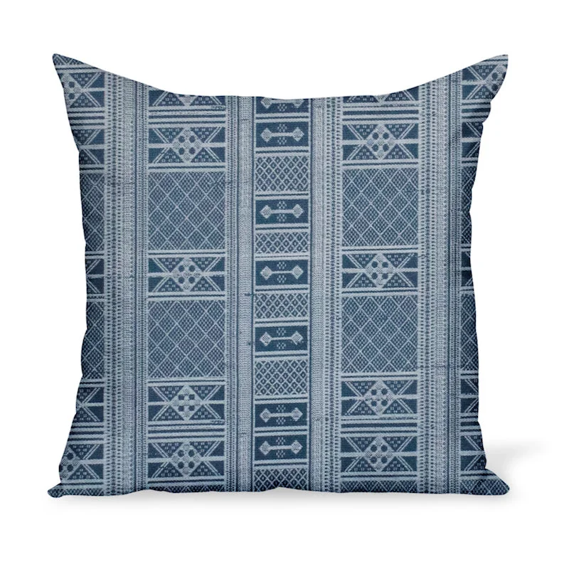 Feather Pillows for a Luxurious SleepFeather Pillows for a Luxurious SleepPeter Dunham Textiles Outdoor Masai in White on Indigo Pillow Feather Pillows for a Luxurious SleepFeather Pillows for a Luxurious SleepPeter Dunham Textiles Outdoor Masai in White on Indigo Pillow