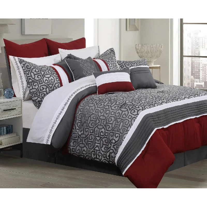Silk - filled comforters for a luxurious and smooth touchComforter 7 Piece Set Sumatra King Charcoal Silk - filled comforters for a luxurious and smooth touchComforter 7 Piece Set Sumatra King Charcoal