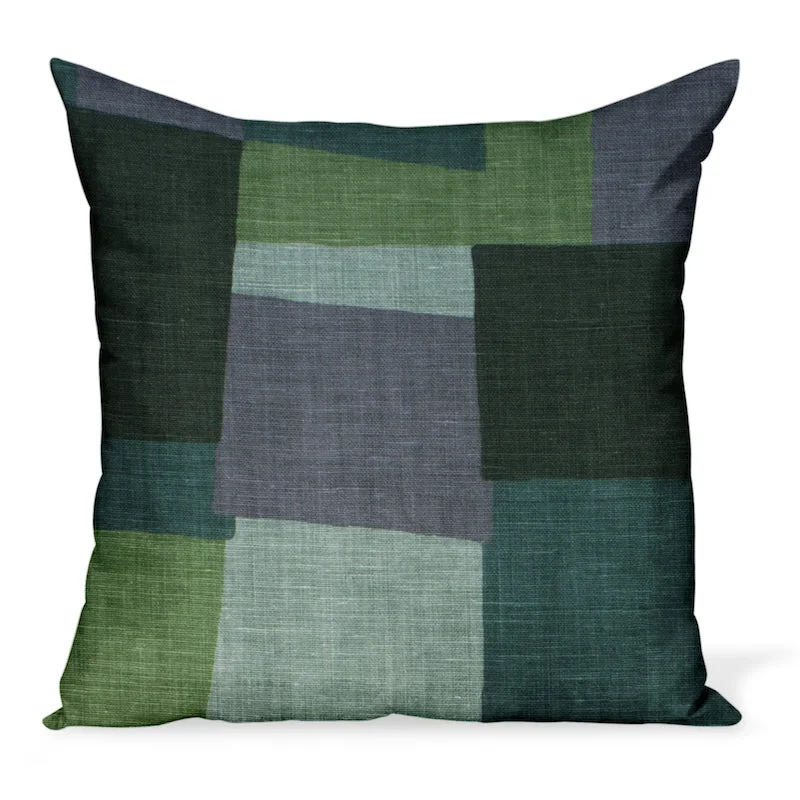 Round Pillows for Boho-Style InteriorsBolster Pillows for Sofa DecorationPeter Dunham Textiles Collage in Green/Gray Pillow Round Pillows for Boho-Style InteriorsBolster Pillows for Sofa DecorationPeter Dunham Textiles Collage in Green/Gray Pillow