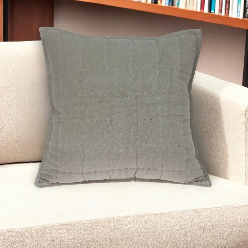 Square Pillows for Modern Home DecorPregnancy Pillows for Expectant Mothers20" X 7" X 20" Transitional Gray Solid Quilted Pillow Cover With Poly Insert Square Pillows for Modern Home DecorPregnancy Pillows for Expectant Mothers20" X 7" X 20" Transitional Gray Solid Quilted Pillow Cover With Poly Insert