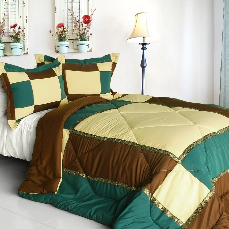 Cotton - filled comforters for a breathable and natural sleep experienceElegant Art Quilted Patchwork Down Alternative Comforter Set (Twin Size) Cotton - filled comforters for a breathable and natural sleep experienceElegant Art Quilted Patchwork Down Alternative Comforter Set (Twin Size)