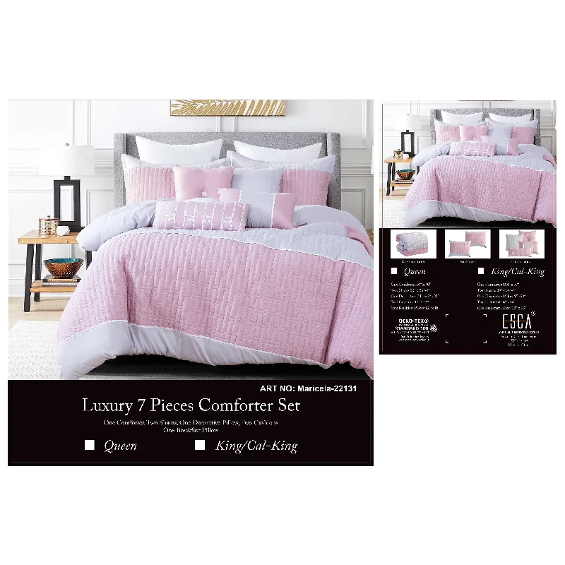 Bamboo - fiber - filled comforters with antibacterial and breathable qualitiesPorch & Den Harper Polyester 7Pc Comforter Set Bamboo - fiber - filled comforters with antibacterial and breathable qualitiesPorch & Den Harper Polyester 7Pc Comforter Set
