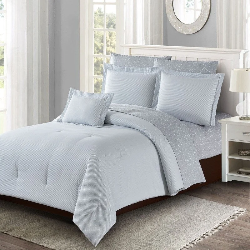 Bamboo - fiber - filled comforters with antibacterial and breathable qualitiesDale 8pc complete bed in a bag set-K Bamboo - fiber - filled comforters with antibacterial and breathable qualitiesDale 8pc complete bed in a bag set-K