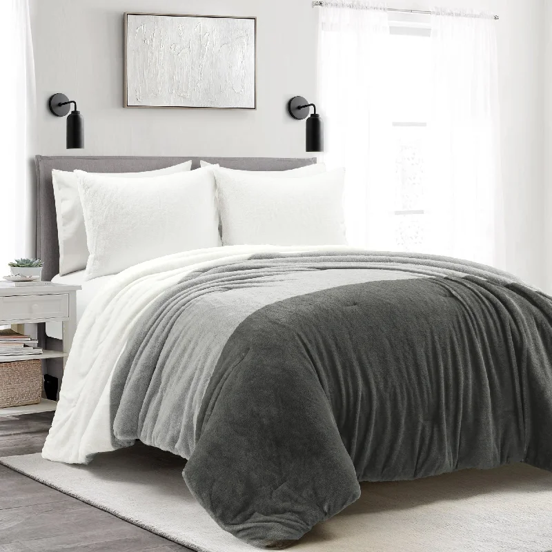 Queen - size comforters for standard queen - sized mattressesLush Decor Farmhouse Color Block Ultra Soft Faux Fur All Season Comforter 3 Piece Set Queen - size comforters for standard queen - sized mattressesLush Decor Farmhouse Color Block Ultra Soft Faux Fur All Season Comforter 3 Piece Set