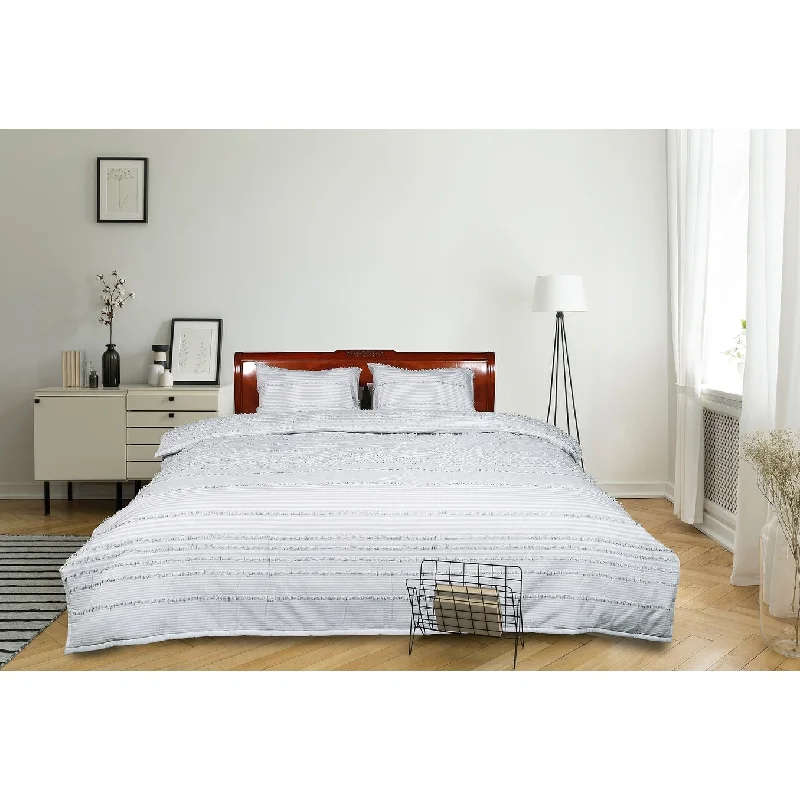 Synthetic - filled comforters like polyester for affordability and hypoallergenic propertiesUneven Stripe Grey and Black Cotton Comforter Set Synthetic - filled comforters like polyester for affordability and hypoallergenic propertiesUneven Stripe Grey and Black Cotton Comforter Set