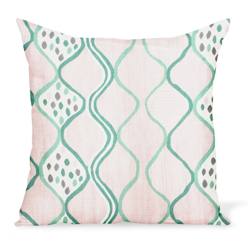 Silk Pillows for Smooth Skin and HairVelvet Pillows for a Touch of ElegancePeter Dunham Textiles Baltic Wave in Pink/Green Pillow Silk Pillows for Smooth Skin and HairVelvet Pillows for a Touch of ElegancePeter Dunham Textiles Baltic Wave in Pink/Green Pillow