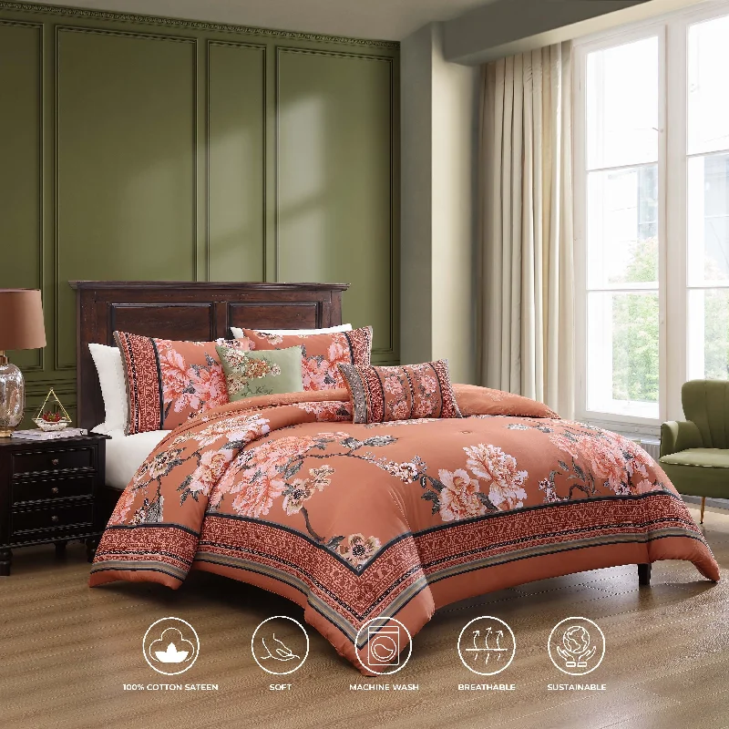 Goose down comforters known for their superior quality and insulationBebejan Rossana 5 Piece Reversible Comforter Set Goose down comforters known for their superior quality and insulationBebejan Rossana 5 Piece Reversible Comforter Set