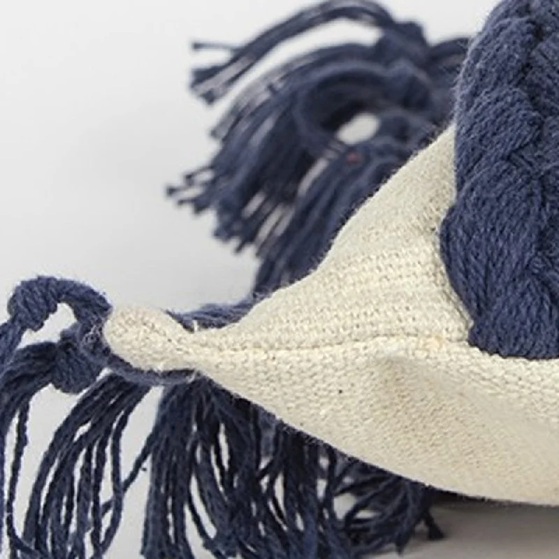 Decorative Pillows for Living Room MakeoverCotton Pillows for Natural ComfortBlue Braided Stripe Macrame Fringe Lumbar Pillow Decorative Pillows for Living Room MakeoverCotton Pillows for Natural ComfortBlue Braided Stripe Macrame Fringe Lumbar Pillow