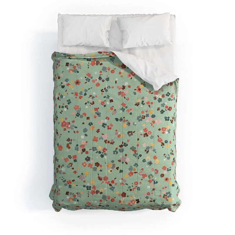 Duck down comforters with a softer feel and good warmth retentionNinola Design Ditsy Flowers Green Made To Order Full Comforter Set Duck down comforters with a softer feel and good warmth retentionNinola Design Ditsy Flowers Green Made To Order Full Comforter Set