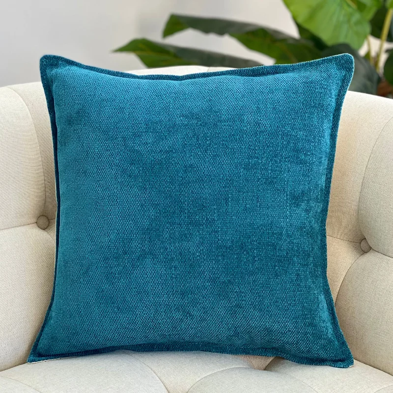 Cotton Pillows for Natural ComfortCotton Pillows for Natural ComfortCotton Velour Teal Blue Pillow