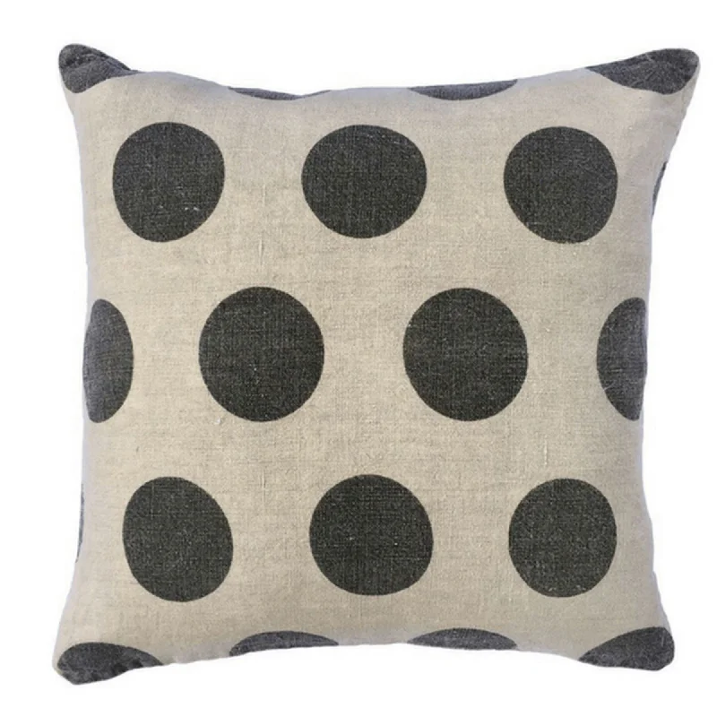 Silk Pillows for Smooth Skin and HairRound Pillows for Boho-Style InteriorsPillow Collection- Reversible Polka Dot (Stonewashed Linen) Pillow Silk Pillows for Smooth Skin and HairRound Pillows for Boho-Style InteriorsPillow Collection- Reversible Polka Dot (Stonewashed Linen) Pillow