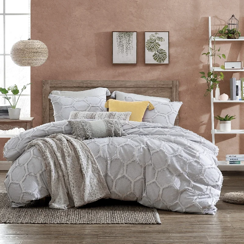 Wool - filled comforters with natural moisture - wicking and temperature - regulating featuresClipped Honeycomb Comforter Set Wool - filled comforters with natural moisture - wicking and temperature - regulating featuresClipped Honeycomb Comforter Set