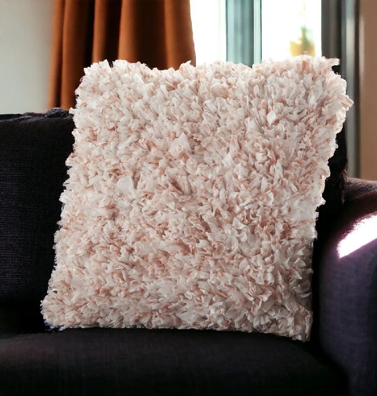 Square Pillows for Modern Home DecorHypoallergenic Pillows for Allergy Sufferers17" Blush and Ivory Cotton Blend Throw Pillow Square Pillows for Modern Home DecorHypoallergenic Pillows for Allergy Sufferers17" Blush and Ivory Cotton Blend Throw Pillow