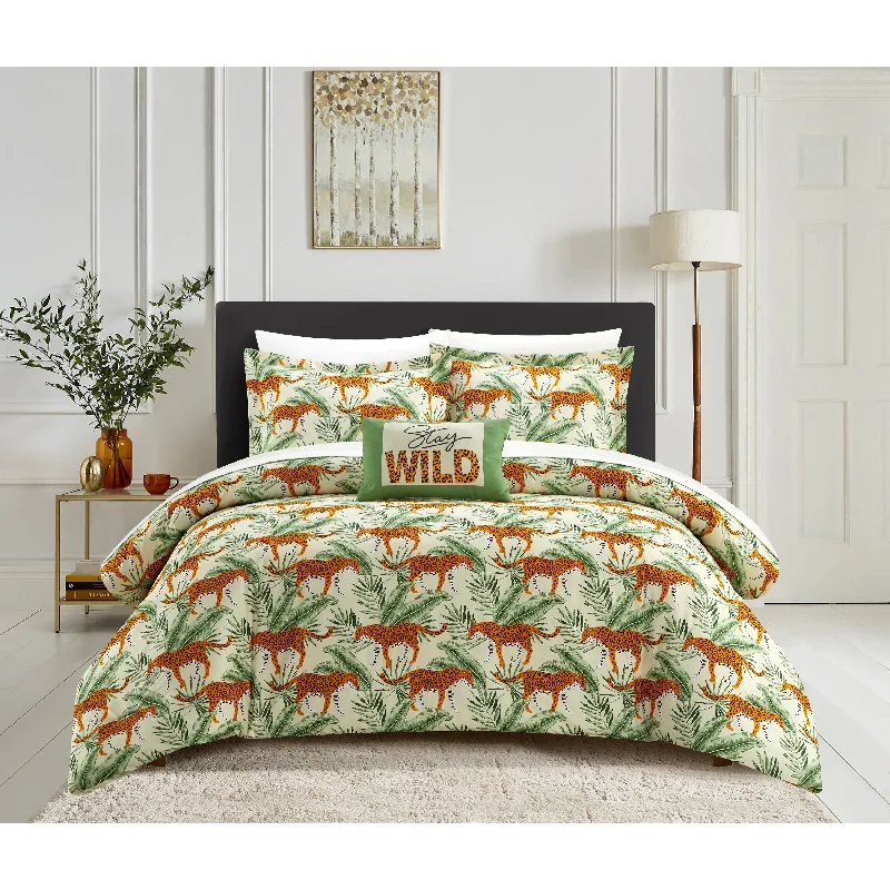 Queen - size comforters for standard queen - sized mattressesChic Home Althelia 4 Piece Animal Themed Pattern Print Comforter Set Queen - size comforters for standard queen - sized mattressesChic Home Althelia 4 Piece Animal Themed Pattern Print Comforter Set
