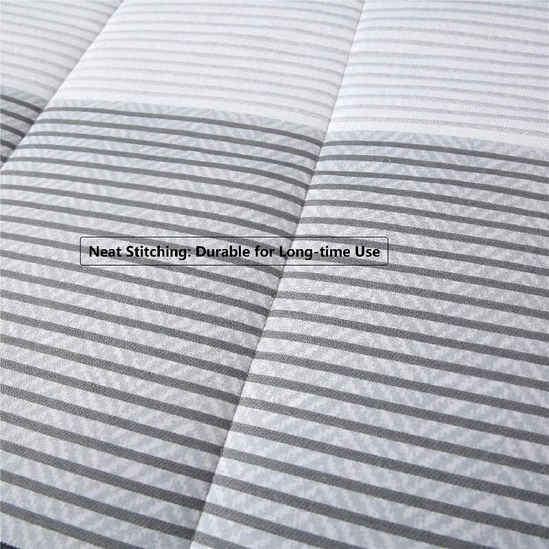 King - size comforters to fit large king - sized beds perfectlyStriped Comforter Set (1 Comforter, 2 Pillowcases), Super Soft Lightweight Bedding Set King - size comforters to fit large king - sized beds perfectlyStriped Comforter Set (1 Comforter, 2 Pillowcases), Super Soft Lightweight Bedding Set