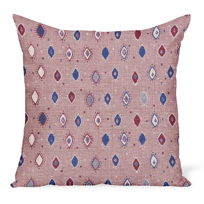 Memory Foam Pillows for Neck SupportKids Pillows with Fun DesignsPeter Dunham Textiles Oona in Pale Pink/Indigo Pillow Memory Foam Pillows for Neck SupportKids Pillows with Fun DesignsPeter Dunham Textiles Oona in Pale Pink/Indigo Pillow