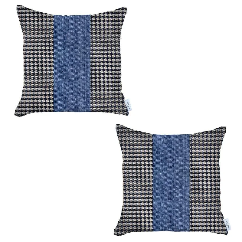 Hypoallergenic Pillows for Allergy SufferersAdjustable Pillows for Customized ComfortSet Of 2 Blue Houndstooth Pillow Covers Hypoallergenic Pillows for Allergy SufferersAdjustable Pillows for Customized ComfortSet Of 2 Blue Houndstooth Pillow Covers