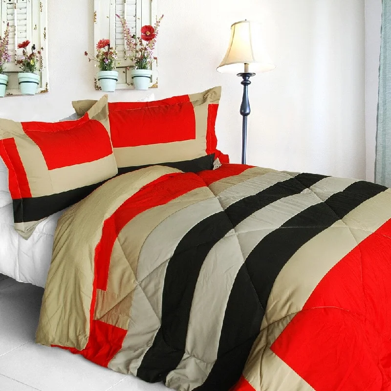 Silk - filled comforters for a luxurious and smooth touchHome Prairie Quilted Patchwork Down Alternative Comforter Set Silk - filled comforters for a luxurious and smooth touchHome Prairie Quilted Patchwork Down Alternative Comforter Set