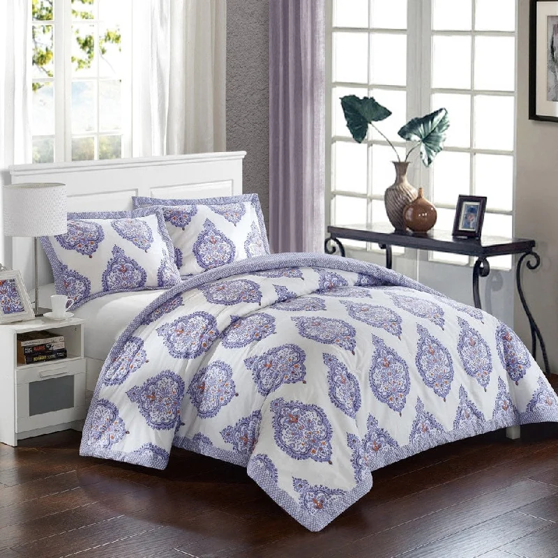 Duck down comforters with a softer feel and good warmth retentionLUX-BED Cotton 3-Piece Bergen Palace Lavender Comforter Set Duck down comforters with a softer feel and good warmth retentionLUX-BED Cotton 3-Piece Bergen Palace Lavender Comforter Set