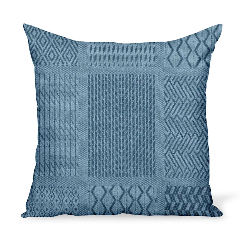 Square Pillows for Modern Home DecorFirm Pillows for Side SleepersPeter Dunham Textiles Outdoor Nawab in Indigo/Sky Pillow Square Pillows for Modern Home DecorFirm Pillows for Side SleepersPeter Dunham Textiles Outdoor Nawab in Indigo/Sky Pillow