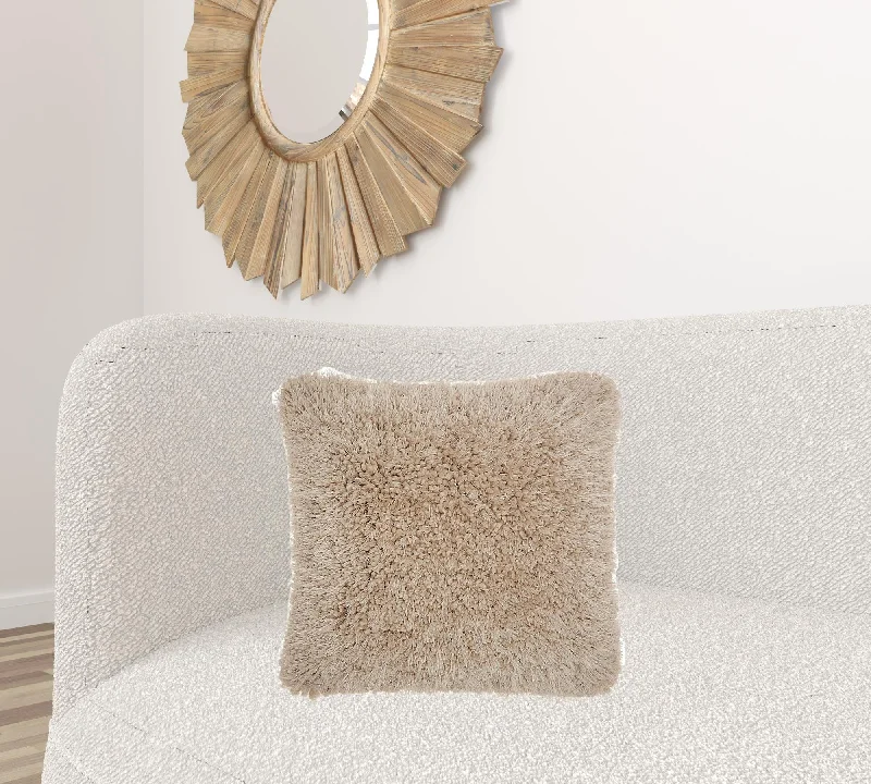 Firm Pillows for Side SleepersBolster Pillows for Sofa DecorationFluffy Beige Shag Accent Throw Pillow Firm Pillows for Side SleepersBolster Pillows for Sofa DecorationFluffy Beige Shag Accent Throw Pillow