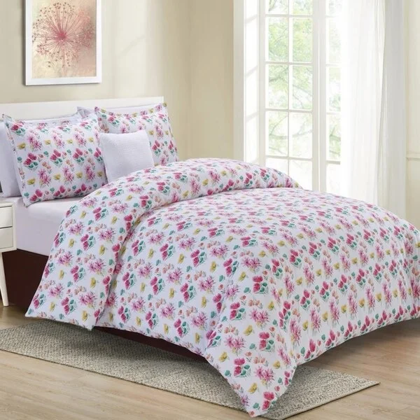 Goose down comforters known for their superior quality and insulationDaisy Garden Comforter Set -4pcs-Queen-Blush Goose down comforters known for their superior quality and insulationDaisy Garden Comforter Set -4pcs-Queen-Blush