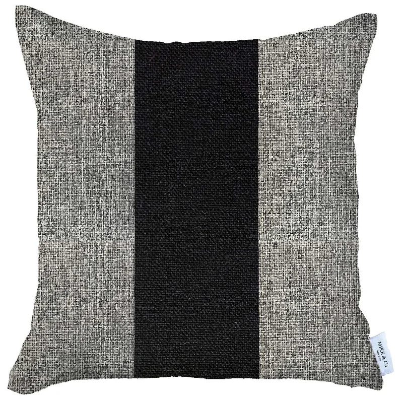 Plush Pillows for a Cozy BedDown Alternative Pillows for Ethical Choices18" X 18" Grey And Black Geometric Zippered Handmade Polyester Throw Pillow Cover Plush Pillows for a Cozy BedDown Alternative Pillows for Ethical Choices18" X 18" Grey And Black Geometric Zippered Handmade Polyester Throw Pillow Cover