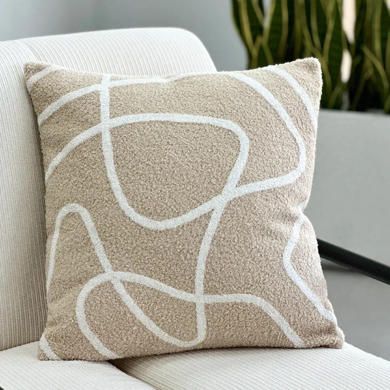 Travel Pillows for Long JourneysCotton Pillows for Natural ComfortSheepskin Scribble Sand Pillow Travel Pillows for Long JourneysCotton Pillows for Natural ComfortSheepskin Scribble Sand Pillow
