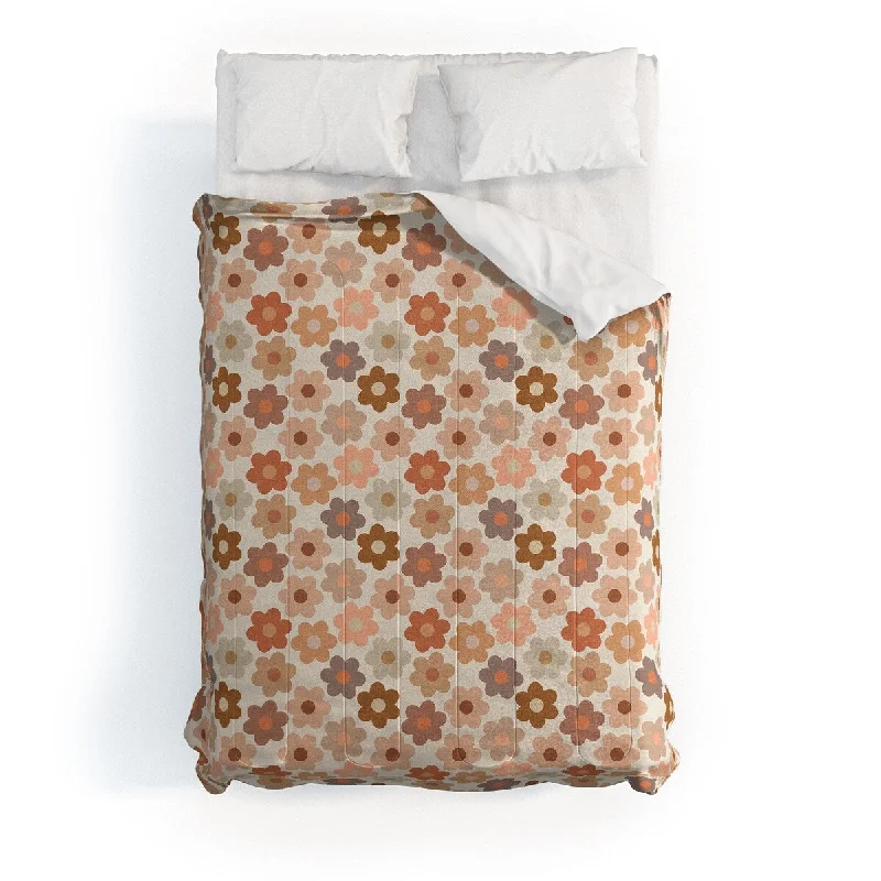 Silk - filled comforters for a luxurious and smooth touchIveta Abolina Large Daisies Terracotta Made To Order Full Comforter Silk - filled comforters for a luxurious and smooth touchIveta Abolina Large Daisies Terracotta Made To Order Full Comforter