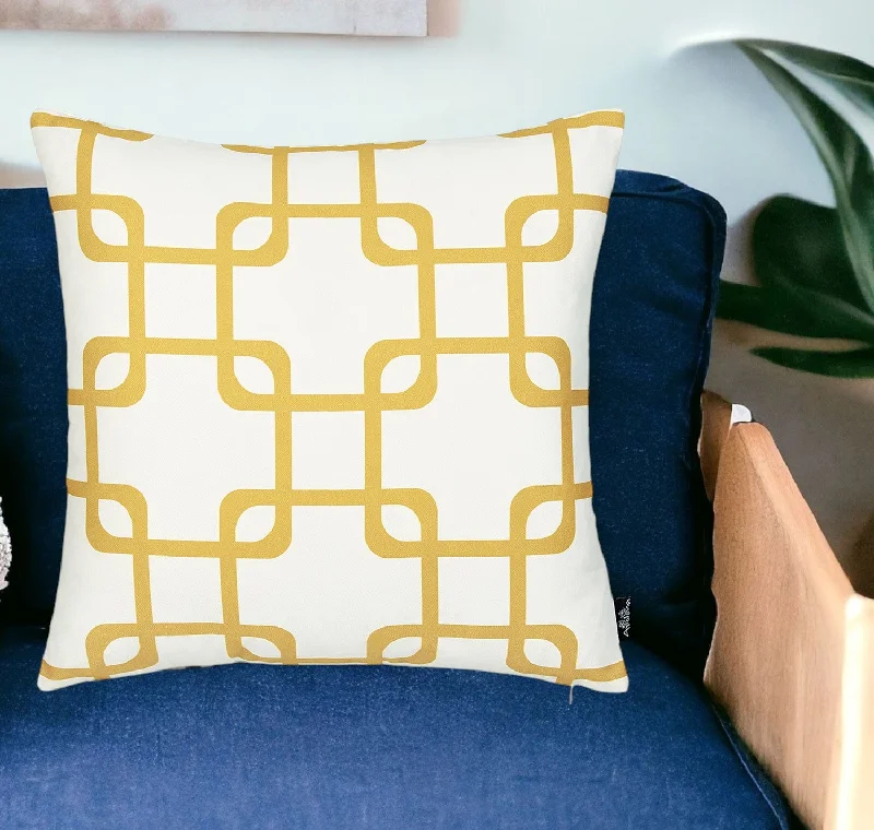 Bolster Pillows for Sofa DecorationRound Pillows for Boho-Style Interiors18" Yellow and White Throw Pillow Cover Bolster Pillows for Sofa DecorationRound Pillows for Boho-Style Interiors18" Yellow and White Throw Pillow Cover