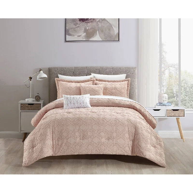 Bamboo - fiber - filled comforters with antibacterial and breathable qualitiesChic Home Janea 5 Piece Clip Jacquard Comforter Set Bamboo - fiber - filled comforters with antibacterial and breathable qualitiesChic Home Janea 5 Piece Clip Jacquard Comforter Set
