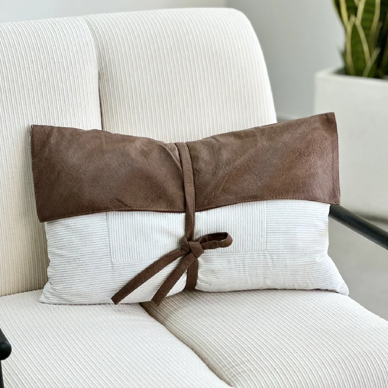 Round Pillows for Boho-Style InteriorsBack Support Pillows for Office ChairsEnvelope Brown & White Long Pillow Round Pillows for Boho-Style InteriorsBack Support Pillows for Office ChairsEnvelope Brown & White Long Pillow