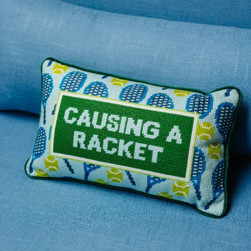 Soft and Fluffy Pillows for Bedroom ComfortTravel Pillows for Long JourneysCausing A Racket Needlepoint Pillow Soft and Fluffy Pillows for Bedroom ComfortTravel Pillows for Long JourneysCausing A Racket Needlepoint Pillow
