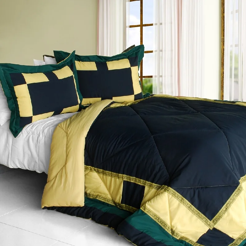 Cotton - filled comforters for a breathable and natural sleep experienceLight Impression Quilted Patchwork Down Alternative Comforter Set (Full/Queen Size) Cotton - filled comforters for a breathable and natural sleep experienceLight Impression Quilted Patchwork Down Alternative Comforter Set (Full/Queen Size)
