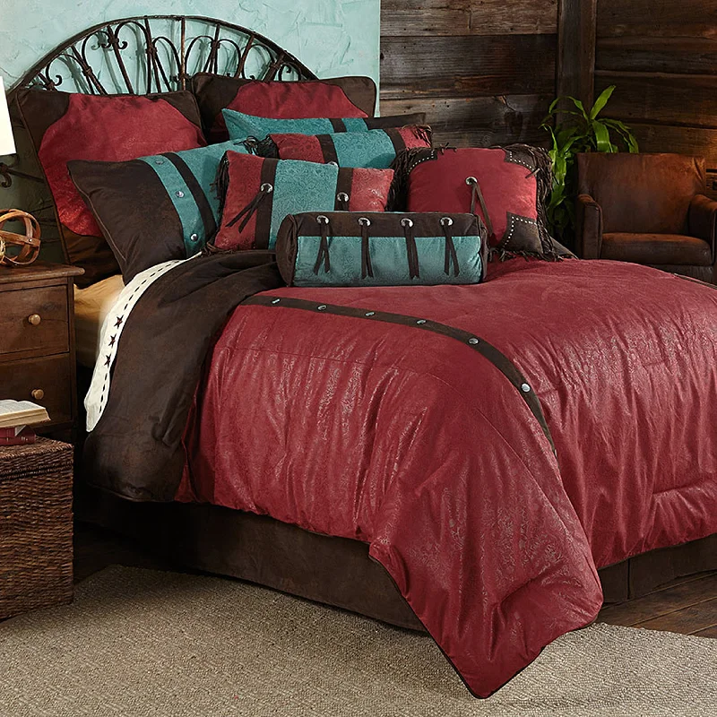Latex - filled comforters with a bouncy texture and good supportPaseo Road by HiEnd Accents Cheyenne Comforter Set, 7PC Latex - filled comforters with a bouncy texture and good supportPaseo Road by HiEnd Accents Cheyenne Comforter Set, 7PC