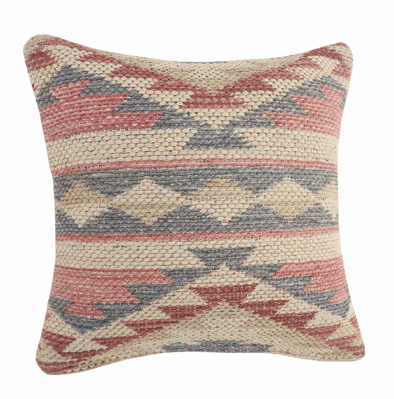 Down Alternative Pillows for Ethical ChoicesBolster Pillows for Sofa Decoration18" X 18" Blue Cream And Red 100% Cotton Geometric Zippered Pillow Down Alternative Pillows for Ethical ChoicesBolster Pillows for Sofa Decoration18" X 18" Blue Cream And Red 100% Cotton Geometric Zippered Pillow