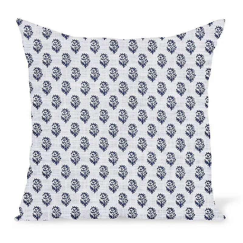 Down Alternative Pillows for Ethical ChoicesBolster Pillows for Sofa DecorationPeter Dunham Textiles Outdoor Rajmata in Navy Pillow Down Alternative Pillows for Ethical ChoicesBolster Pillows for Sofa DecorationPeter Dunham Textiles Outdoor Rajmata in Navy Pillow