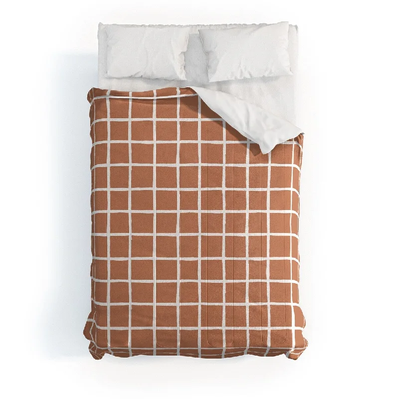 Wool - filled comforters with natural moisture - wicking and temperature - regulating featuresAvenie Grid Pattern Desert Made To Order Full Comforter Set Wool - filled comforters with natural moisture - wicking and temperature - regulating featuresAvenie Grid Pattern Desert Made To Order Full Comforter Set