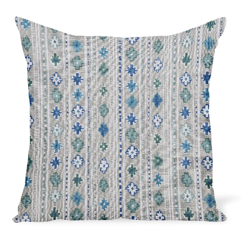 Memory Foam Pillows for Neck SupportKids Pillows with Fun DesignsPeter Dunham Textiles Gita in Mist/Indigo on Natural Pillow Memory Foam Pillows for Neck SupportKids Pillows with Fun DesignsPeter Dunham Textiles Gita in Mist/Indigo on Natural Pillow