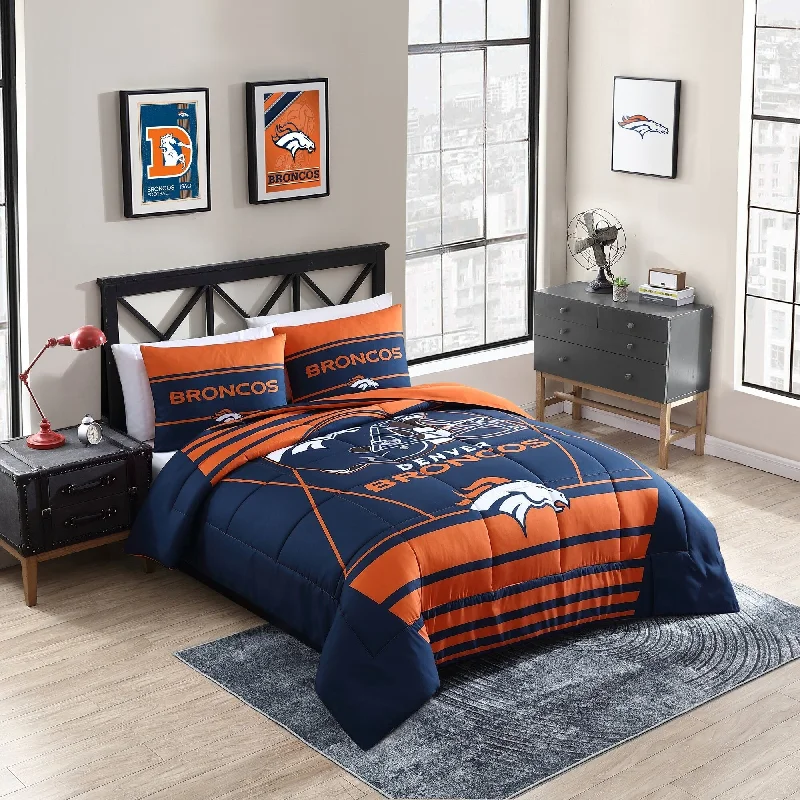 Goose down comforters known for their superior quality and insulationDenver Broncos NFL Licensed "Crosser" Comforter & Sham Set Goose down comforters known for their superior quality and insulationDenver Broncos NFL Licensed "Crosser" Comforter & Sham Set