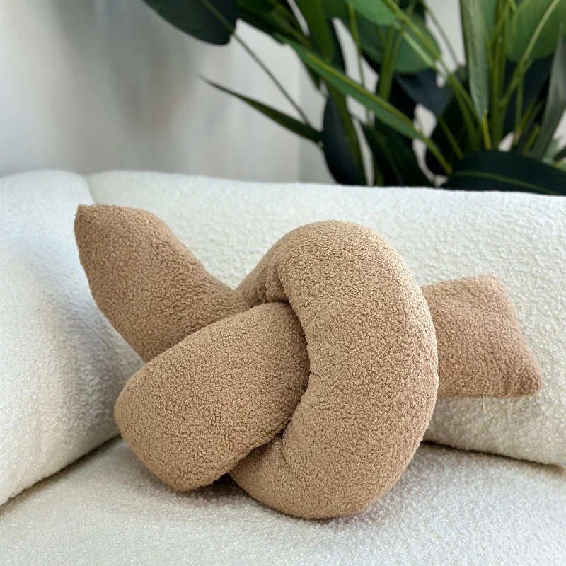 Soft and Fluffy Pillows for Bedroom ComfortCotton Pillows for Natural ComfortBoucle Love Knot Sand Pillow Soft and Fluffy Pillows for Bedroom ComfortCotton Pillows for Natural ComfortBoucle Love Knot Sand Pillow