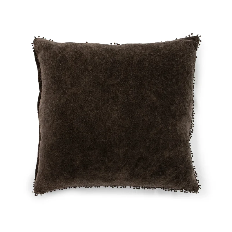 Orthopedic Pillows for Back Pain ReliefFeather Pillows for a Luxurious SleepTruffle Velvet Pillow with Poms - 22"x22 Orthopedic Pillows for Back Pain ReliefFeather Pillows for a Luxurious SleepTruffle Velvet Pillow with Poms - 22"x22