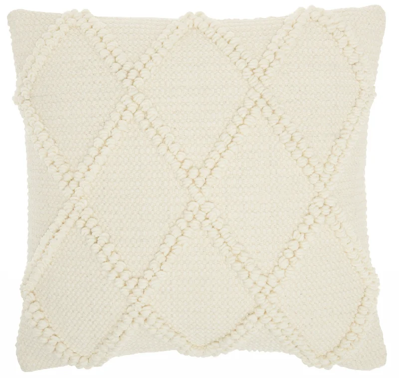 Square Pillows for Modern Home DecorPlush Pillows for a Cozy BedIvory Textured Lattice Throw Pillow Square Pillows for Modern Home DecorPlush Pillows for a Cozy BedIvory Textured Lattice Throw Pillow