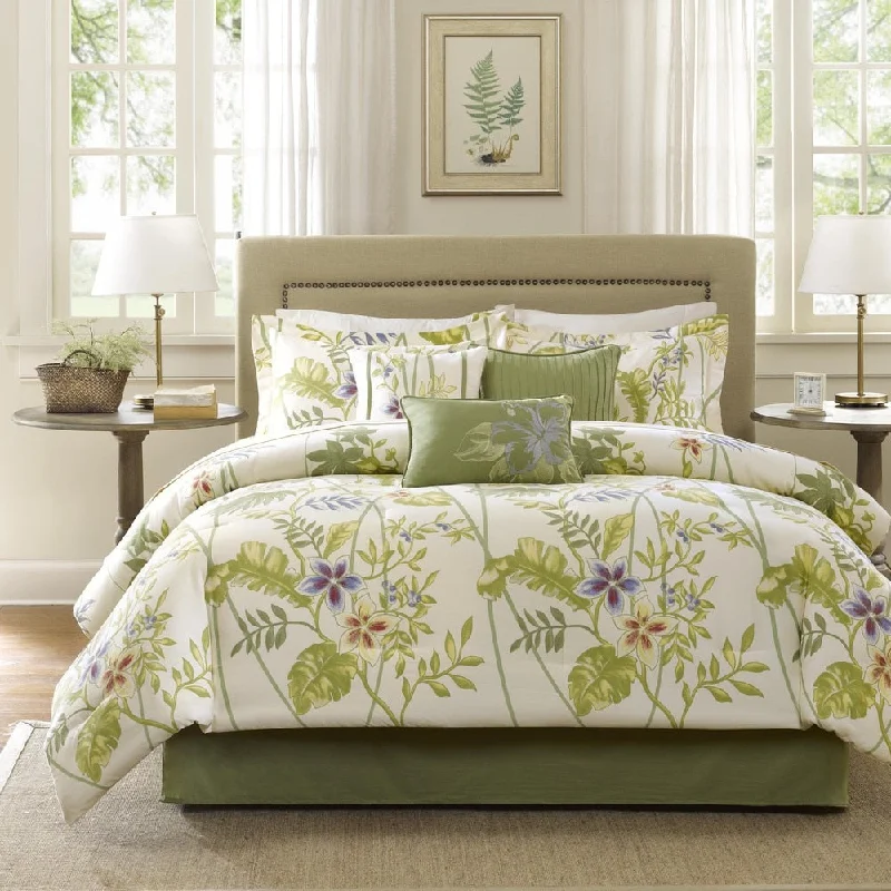 Silk - filled comforters for a luxurious and smooth touchMadison Park Hana 7-Piece Cotton Comforter Set Silk - filled comforters for a luxurious and smooth touchMadison Park Hana 7-Piece Cotton Comforter Set