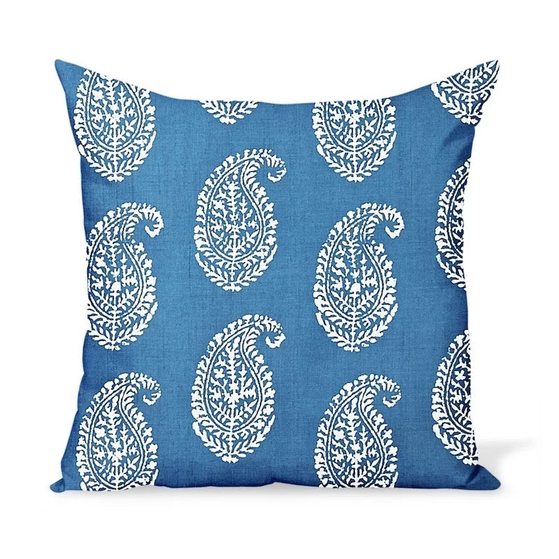 Cotton Pillows for Natural ComfortDecorative Pillows for Living Room MakeoverPeter Dunham Textiles Outdoor Kashmir Paisley in Indigo Pillow Cotton Pillows for Natural ComfortDecorative Pillows for Living Room MakeoverPeter Dunham Textiles Outdoor Kashmir Paisley in Indigo Pillow