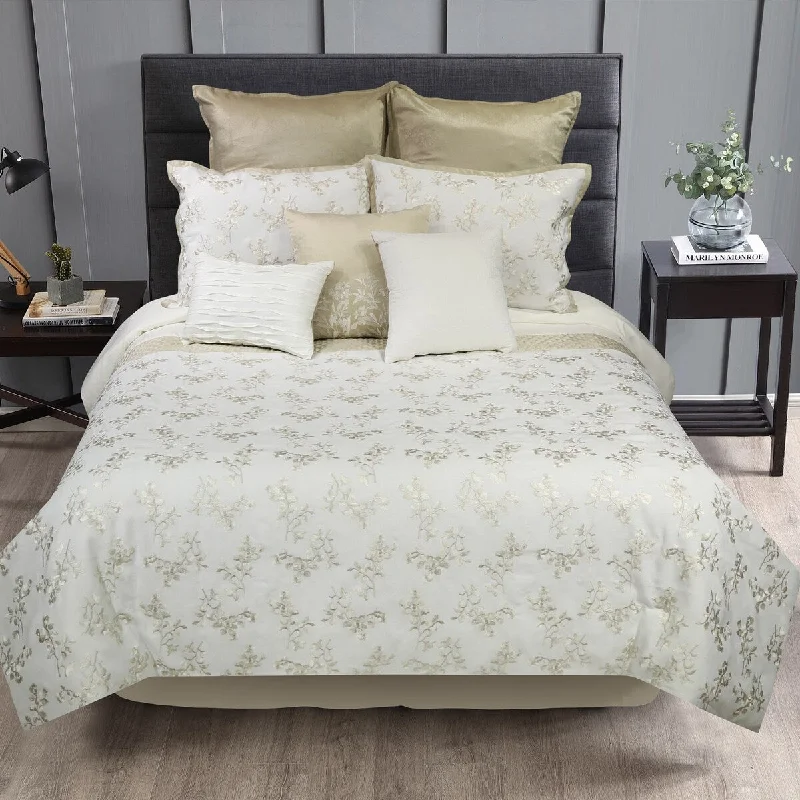 Microfiber - filled comforters that are lightweight and easy to care forRiverbrook Home Tianna Microfiber White Comforter Set